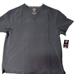 Dickies Men's Charcoal V-Neck Shirt